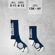 Baseball Woven Mid-Calf Socks - Eat Sleep Baseball