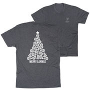 Lacrosse Short Sleeve T-Shirt - Merry Laxmas Tree (Back Design)