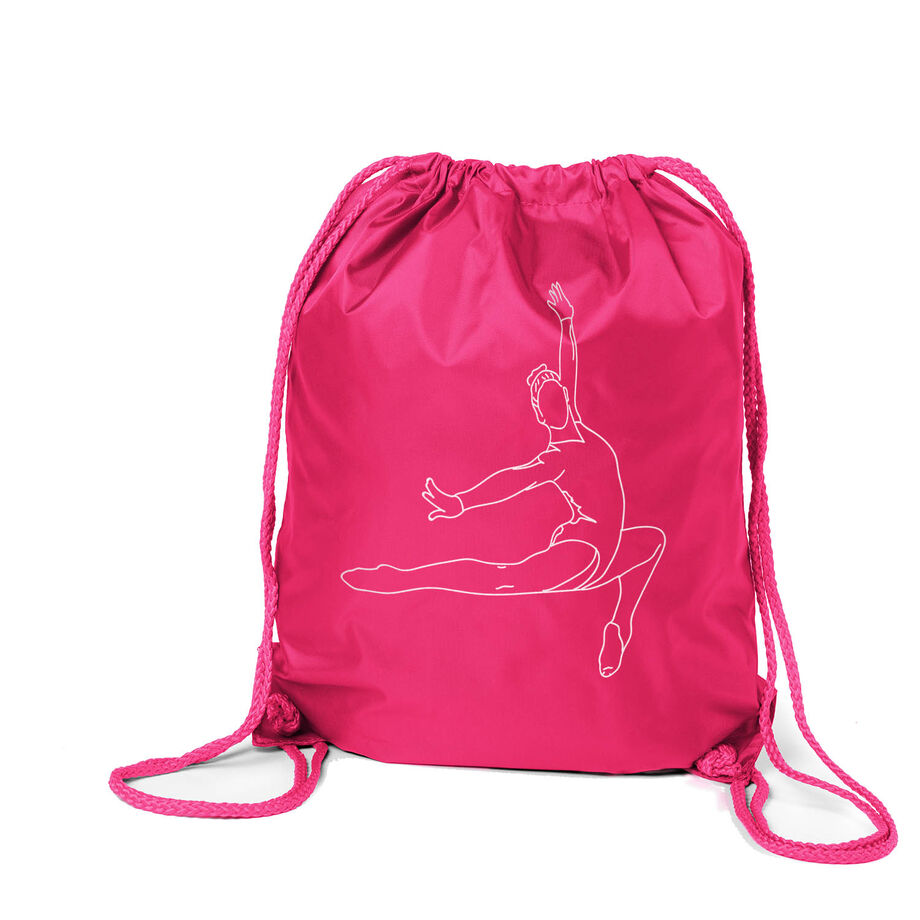 Gymnastics Drawstring Backpack - Gymnast Sketch