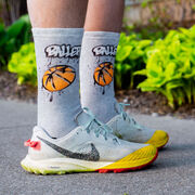 Basketball Graphic Flex Mid-Calf Socks - Graffiti Tag
