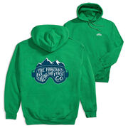 Skiing Hooded Sweatshirt - The Mountains Are Calling (Back Design)