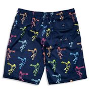 Guys Lacrosse Swim Trunks - Neon Lights