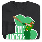 Baseball Crewneck Sweatshirt - Feelin' Lucky Baseball