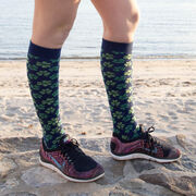 Woven Yakety Yak! Knee High Socks - Shamrocks