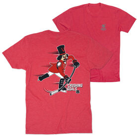 Hockey T-Shirt Short Sleeve - Crushing Goals (Back Design) [Youth Small/Red] - SS