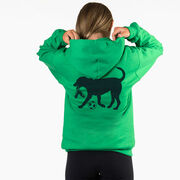 Soccer Hooded Sweatshirt - Sport The Soccer Dog (Back Design)