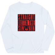 Hockey Long Sleeve Performance Tee - Straight Outta The Sin Bin