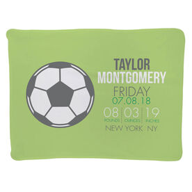 Soccer Baby Blanket - Birth Announcement