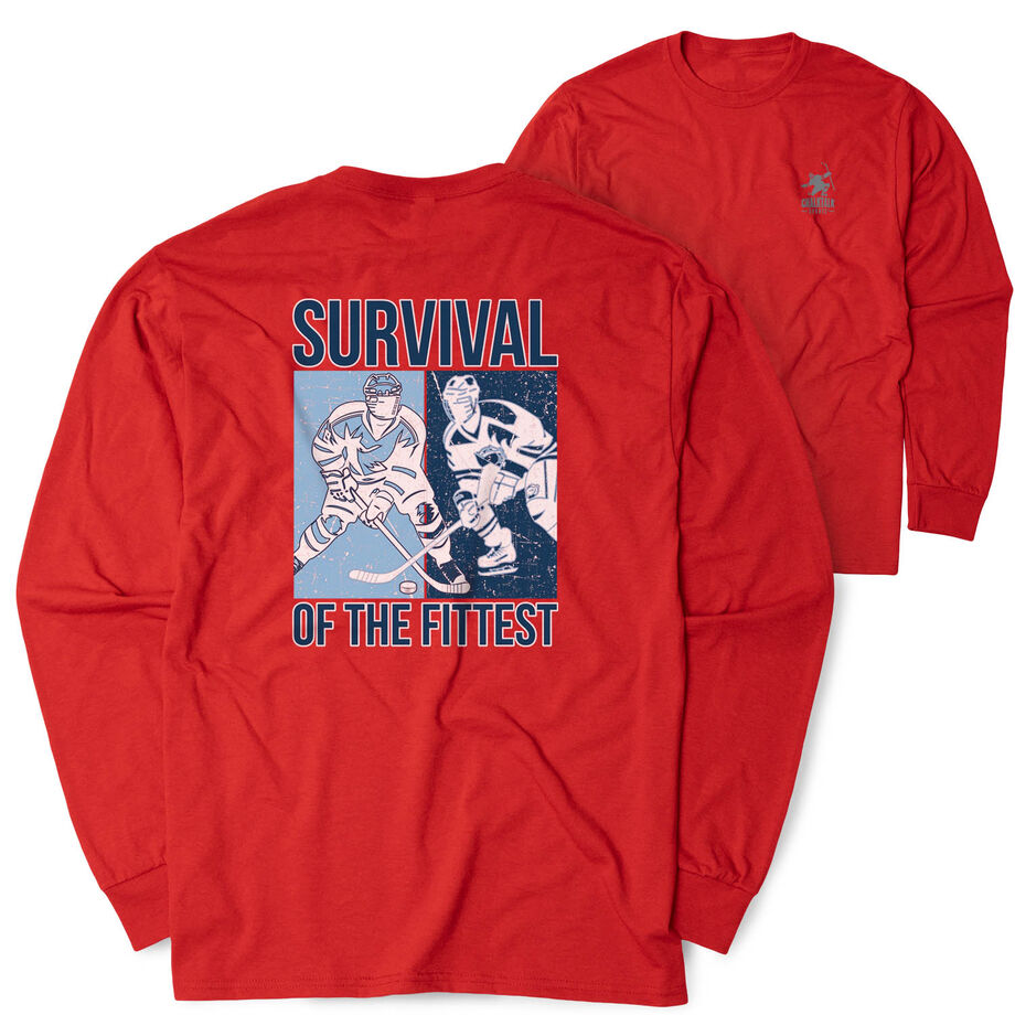 Hockey Tshirt Long Sleeve - Survival of the Fittest (Back Design)