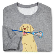 Girls Lacrosse Crewneck Sweatshirt - Chase The Lax Dog