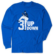 Baseball Tshirt Long Sleeve - 3 Up 3 Down 