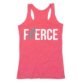 Field Hockey Women's Everyday Tank Top - Fierce Field Hockey Girl with Silver Glitter