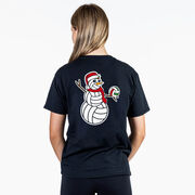 Volleyball Short Sleeve T-Shirt - Serving Holiday Cheer (Back Design) 