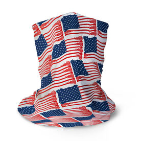 Girls Lacrosse Multifunctional Headwear - American Flag Sticks Pattern RokBAND
