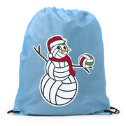 Volleyball Drawstring Backpack - Serving Holiday Cheer