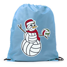 Volleyball Drawstring Backpack - Serving Holiday Cheer