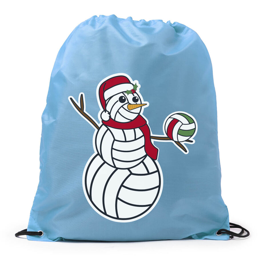 Volleyball Drawstring Backpack - Serving Holiday Cheer