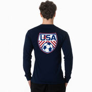 Soccer Tshirt Long Sleeve - Soccer USA (Back Design)