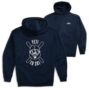 Skiing Hooded Sweatshirt - Yeti To Ski (Back Design)