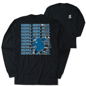 Hockey Tshirt Long Sleeve - Dangle Snipe Celly Player (Back Design)