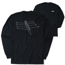 Crew Tshirt Long Sleeve - Crew Row Team Sketch (Back Design)