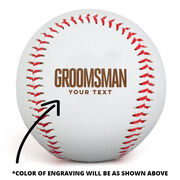 Engraved Baseball - Groomsman