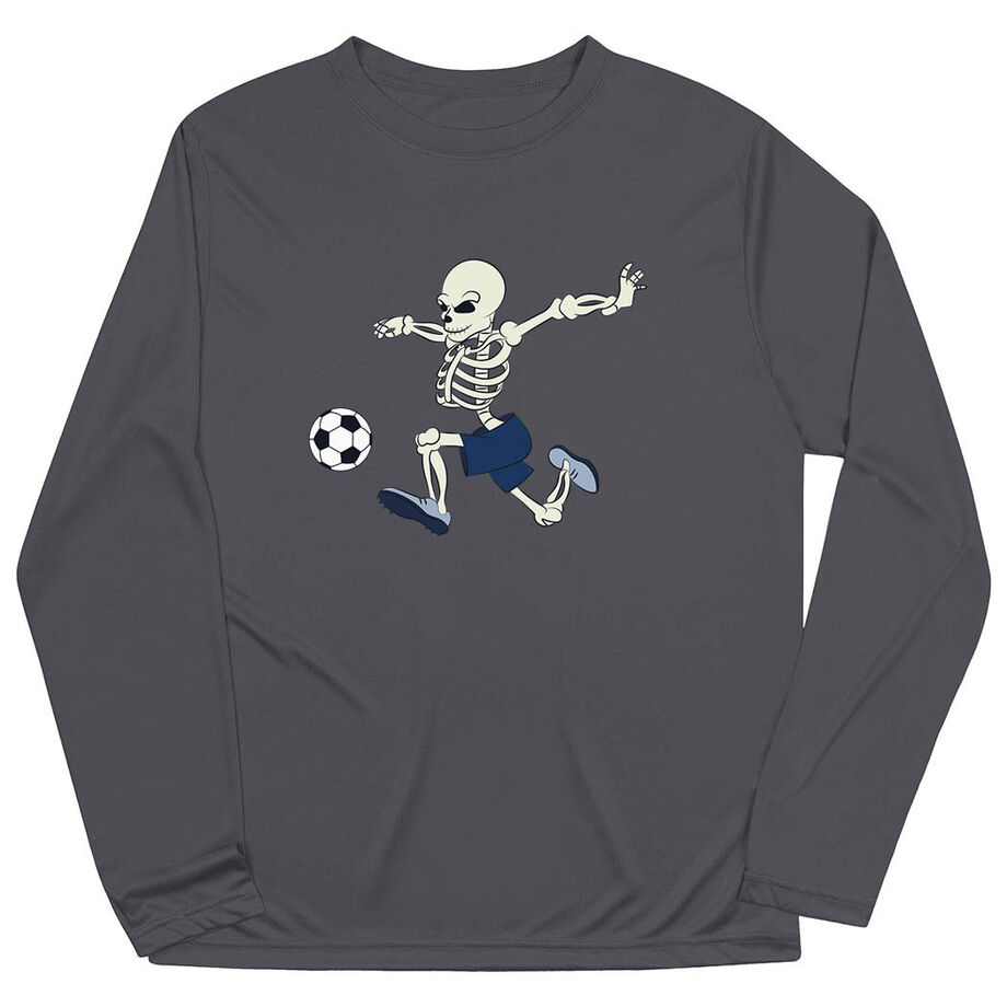 Soccer Long Sleeve Performance Tee - Skeleton Striker