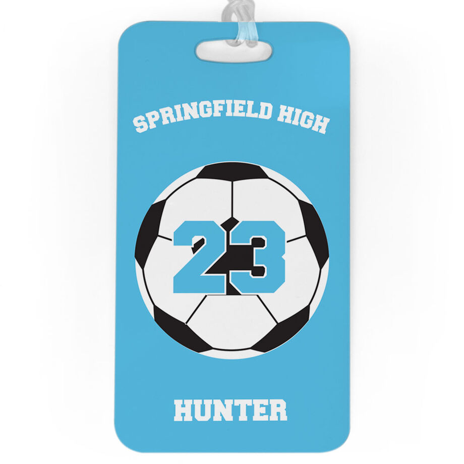 Soccer Bag/Luggage Tag - Personalized Soccer Team Ball