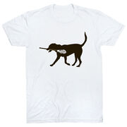 Guys Lacrosse Short Sleeve T-Shirt - Max The Lax Dog