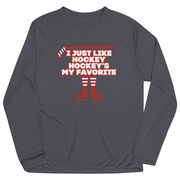 Hockey Long Sleeve Performance Tee - Hockey's My Favorite