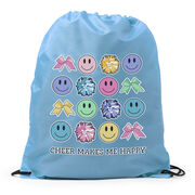 Cheerleading Drawstring Backpack - Cheer Makes Me Happy