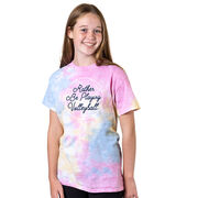Volleyball Short Sleeve T-Shirt - I'd Rather Be Playing Volleyball Tie Dye