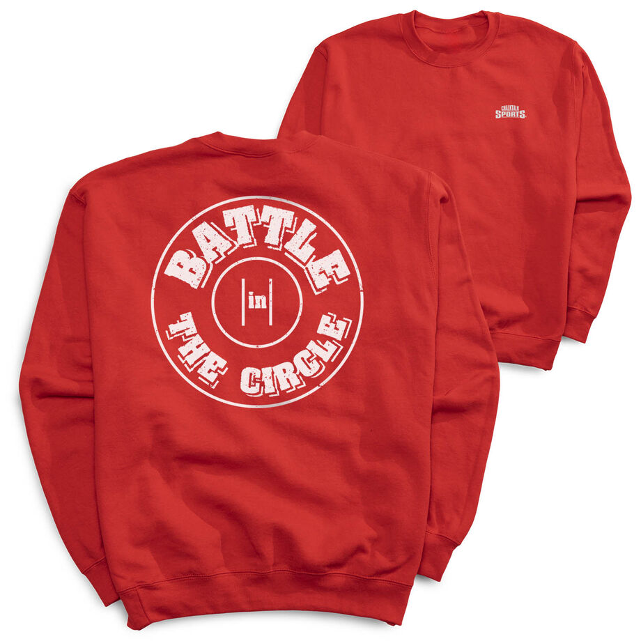 Wrestling Crewneck Sweatshirt - Battle In Circle (Back Design)