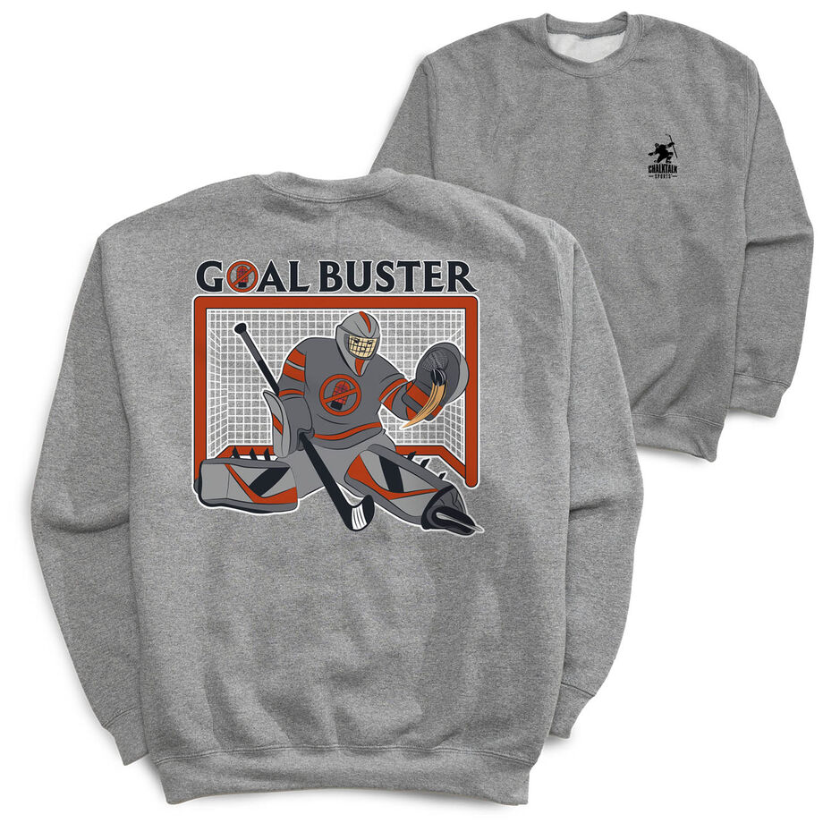 Hockey Crewneck Sweatshirt - Goal Buster (Back Design)