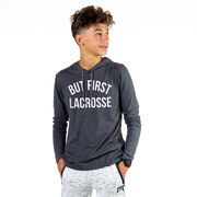 Guys Lacrosse Lightweight Hoodie - But First Lacrosse
