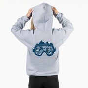 Skiing Hooded Sweatshirt - The Mountains Are Calling (Back Design)