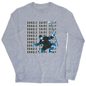 Hockey Tshirt Long Sleeve - Dangle Snipe Celly Away