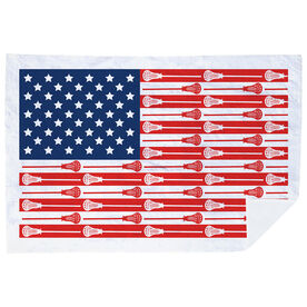 Guys Lacrosse Premium Blanket - USA Stick Flag