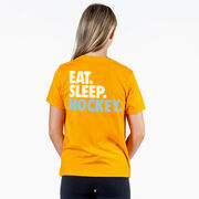 Hockey Short Sleeve T-Shirt - Eat. Sleep. Hockey (Back Design)