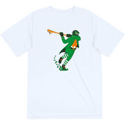 Guys Lacrosse Short Sleeve Performance Tee - Lacrosse Leprechaun