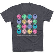 Volleyball Short Sleeve T-Shirt - Volleyball Makes Me Happy