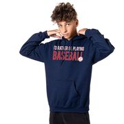 Baseball Hooded Sweatshirt - I'd Rather Be Playing Baseball