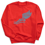 Cross Country Crewneck Sweatshirt - Winged Foot Inspirational Words