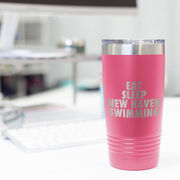 Swimming 20 oz. Double Insulated Tumbler - Personalized Eat Sleep Swimming