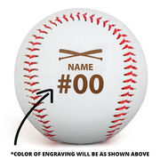 Engraved Baseball - Player Name and Number