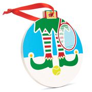 Tennis Round Ceramic Ornament - Elf Graphic