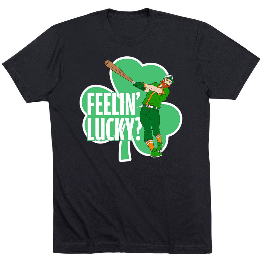 Baseball Short Sleeve T-Shirt - Feelin' Lucky Baseball