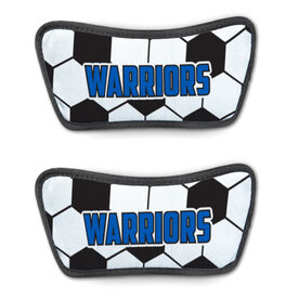 Soccer Repwell&reg; Sandal Straps - Soccer Ball Texture With Text