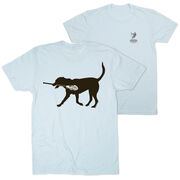 Guys Lacrosse Short Sleeve T-Shirt - Max The Lax Dog (Back Design)