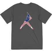 Softball Short Sleeve Performance Tee - Softball Stars and Stripes Player